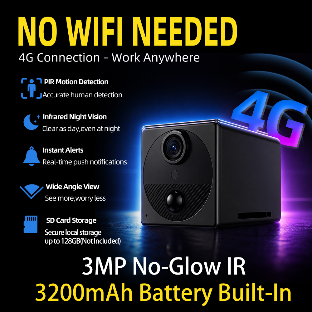 Smart Home Battery Camera Ezviz - 内蔵EU 4G SIMカード ポータブルバッテリー セキュリティ 3MP