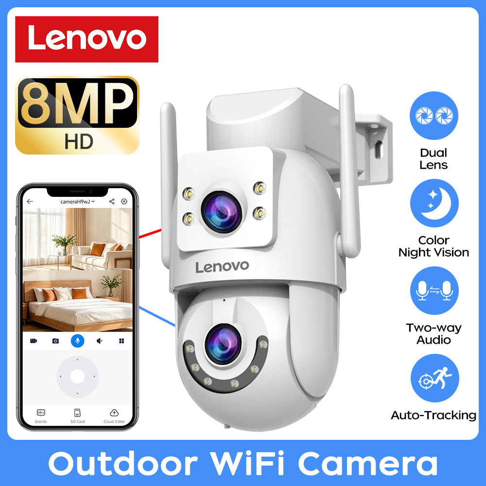 Smart Home Cctv Camera - レノボ 8MP 屋外監視カメラ 5G Wifi デュアルレンズ