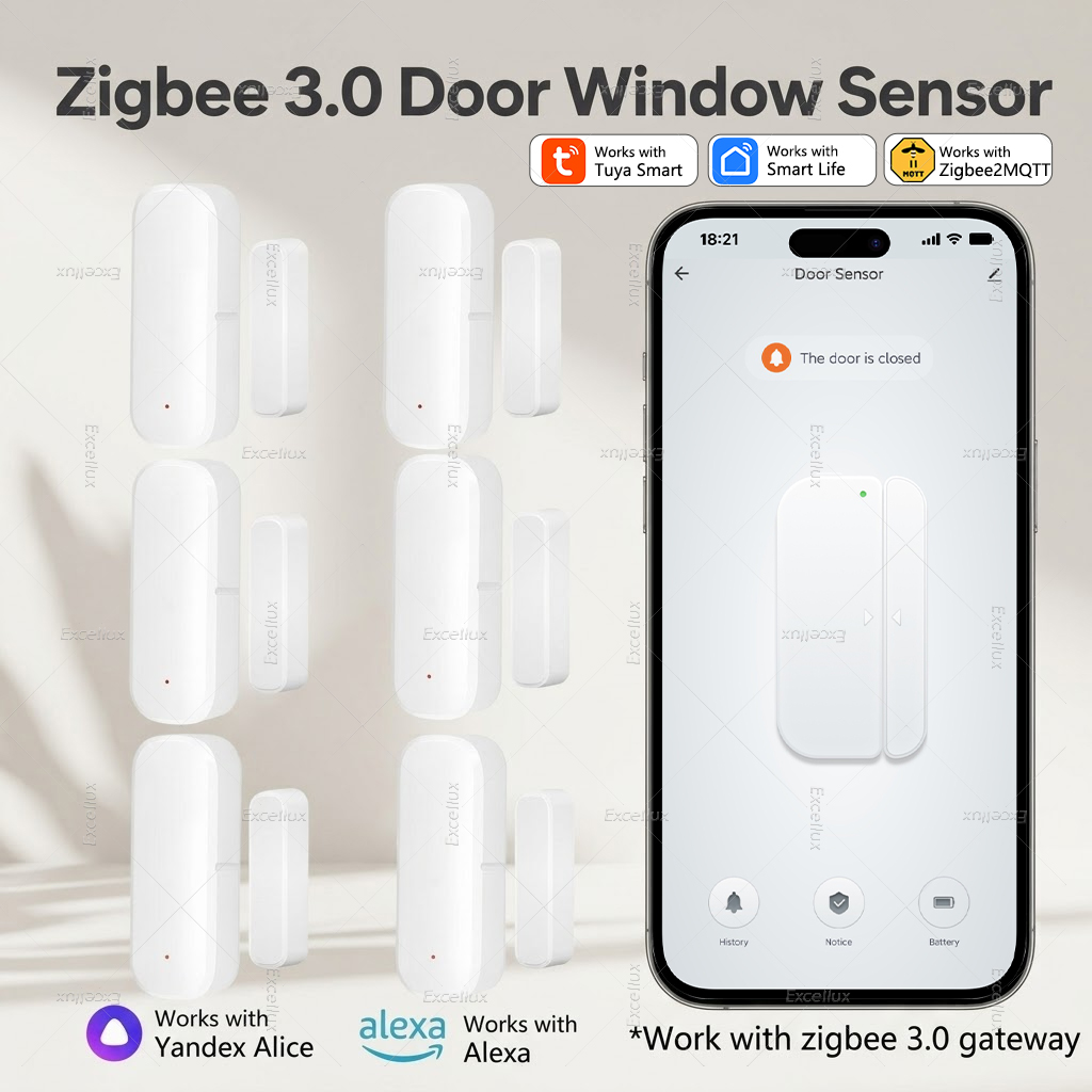 Smart Home Yandex - Tuya Zigbee 3.0 ドアセンサー ウィンドウセンサー コンタクトセンサー