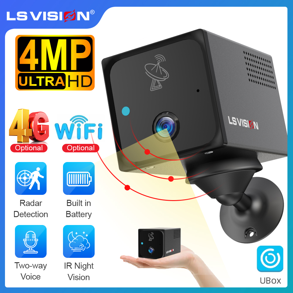 Smart Home Battery Camera Ezviz - LS VISION 4MP 4Gミニカメラ ワイヤレス屋内WiFiレーダー検知 カラーナイトビジョン内蔵バッテリー