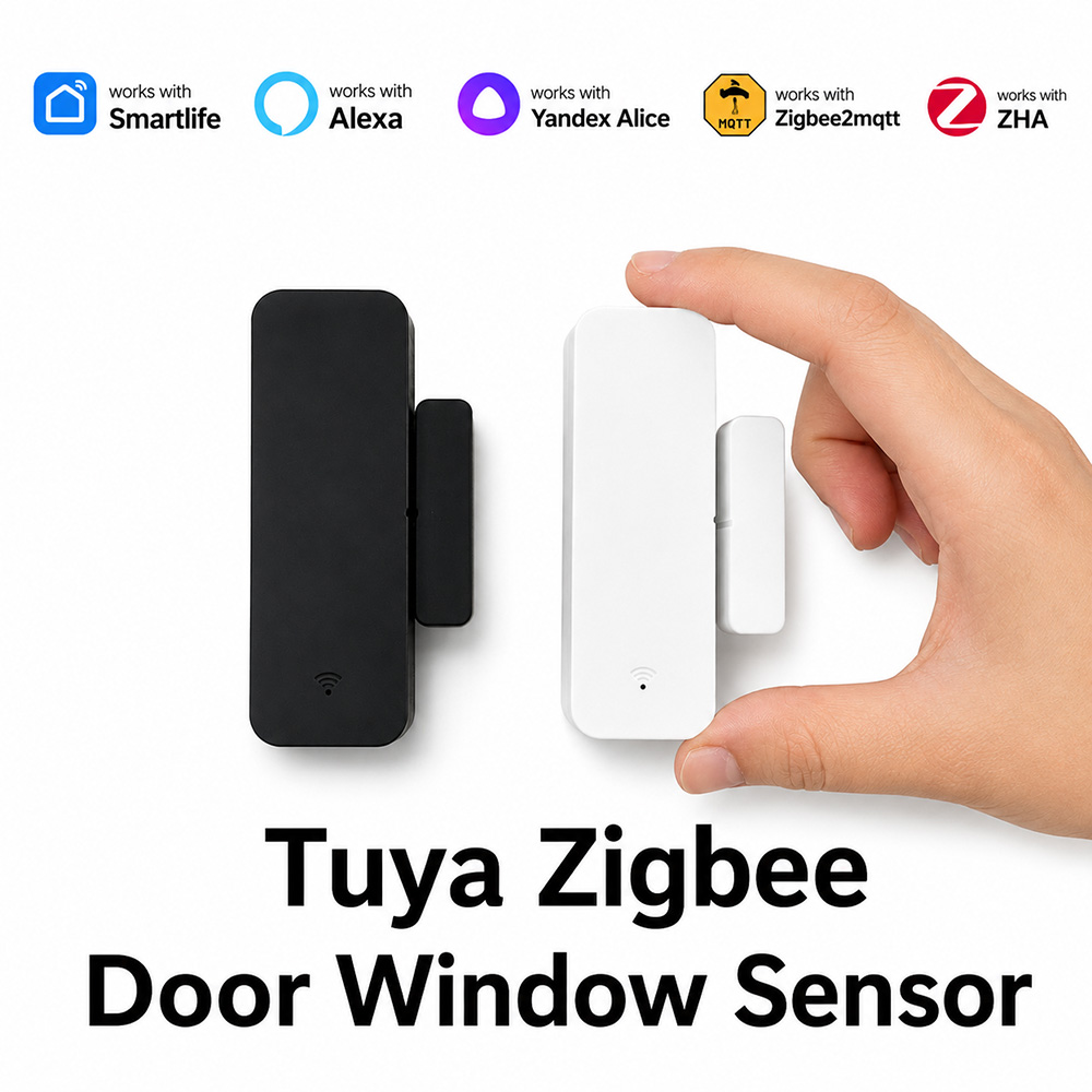 Smart Home Yandex - Tuya Zigbee 3.0 ドア・窓センサー。Tuya Zigbeeゲートウェイが必要。Yandex Zigbee2MQTT、ZHA、Alexa、SmartLifeと連携して使用可能。