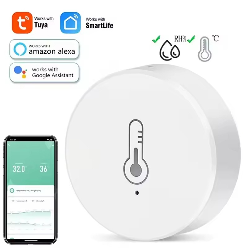 Home Automation Kit - Zigbee 温度湿度センサー バッテリー駆動屋内センサー スマートホームオートメーションサポート 家庭用寝室オフィスルームキット