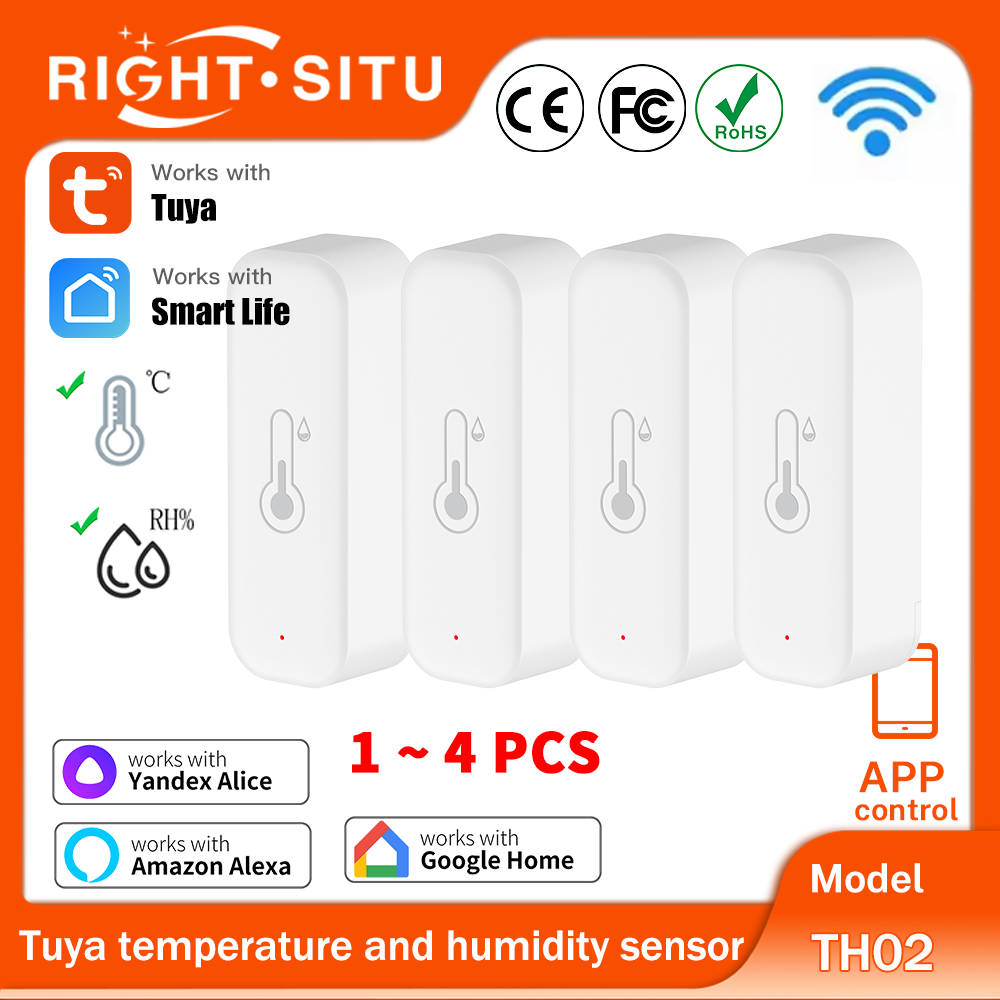 Smart Home Yandex - 1~4 個 Tuya WiFi 温度湿度センサー APP