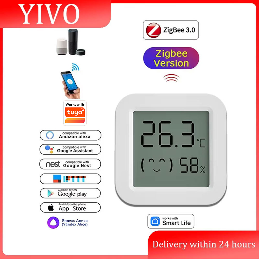 Smart Home Yandex - Zigbee 3.0 温度湿度センサー APP リモートコントロール温度計 Tuya