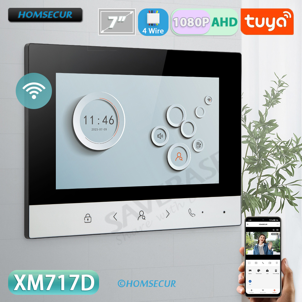 Smart Home News - TuyaスマートWIFI屋内モニター 7インチ/10インチLCDスクリーン 4線式HD 1080Pハンズフリービデオドアホンインターホン ドアベル ホームセキュリティ