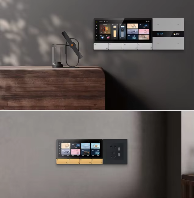 Smart Home Control Panel - F5 Tuya UKタッチスクリーン音楽プレーヤーホストスマートホームウォールアンプセントラルコントロールパネルIPSディスプレイAndroidシステムWiFi