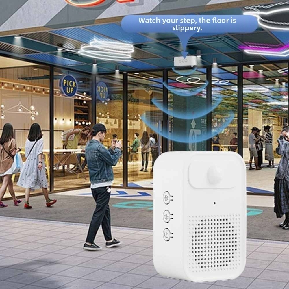Wireless Door Sensor - 赤外線センサー付きウェルカムドアベル、録音機能付きワイヤレスドアグリーターセンサーアラーム、スマート盗難防止ドアベルチャイム
