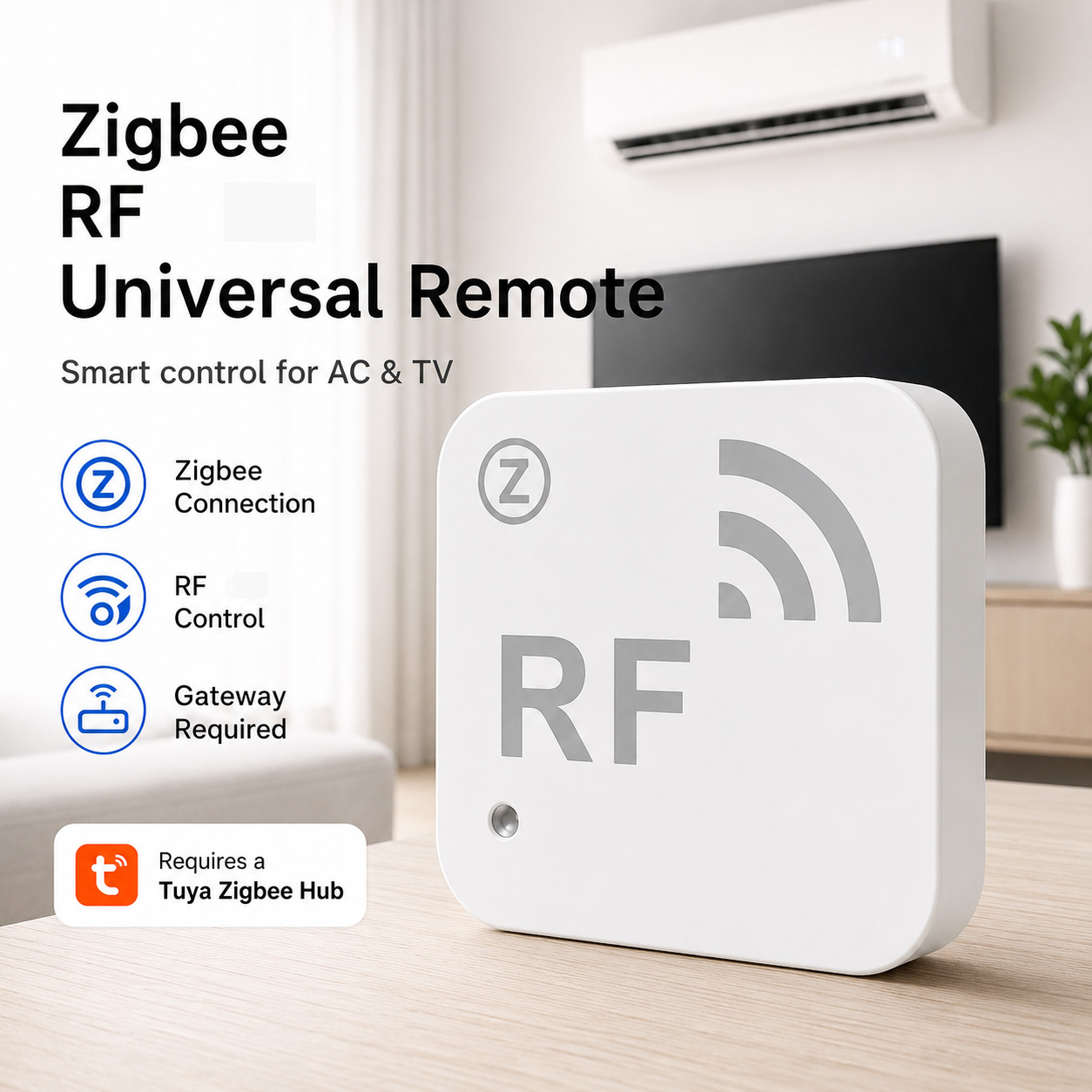 Smart Ir Remote Controller - TuyaスマートWiFi無線周波数RFリモコンクローン＆コピーリモートアプリリモコン、テレビやエアコンに適しています