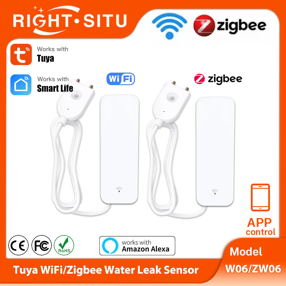 Smart Home Ikea - Tuya WiFi Zigbee 水センサー スマート漏水検知器 洪水漏水警報