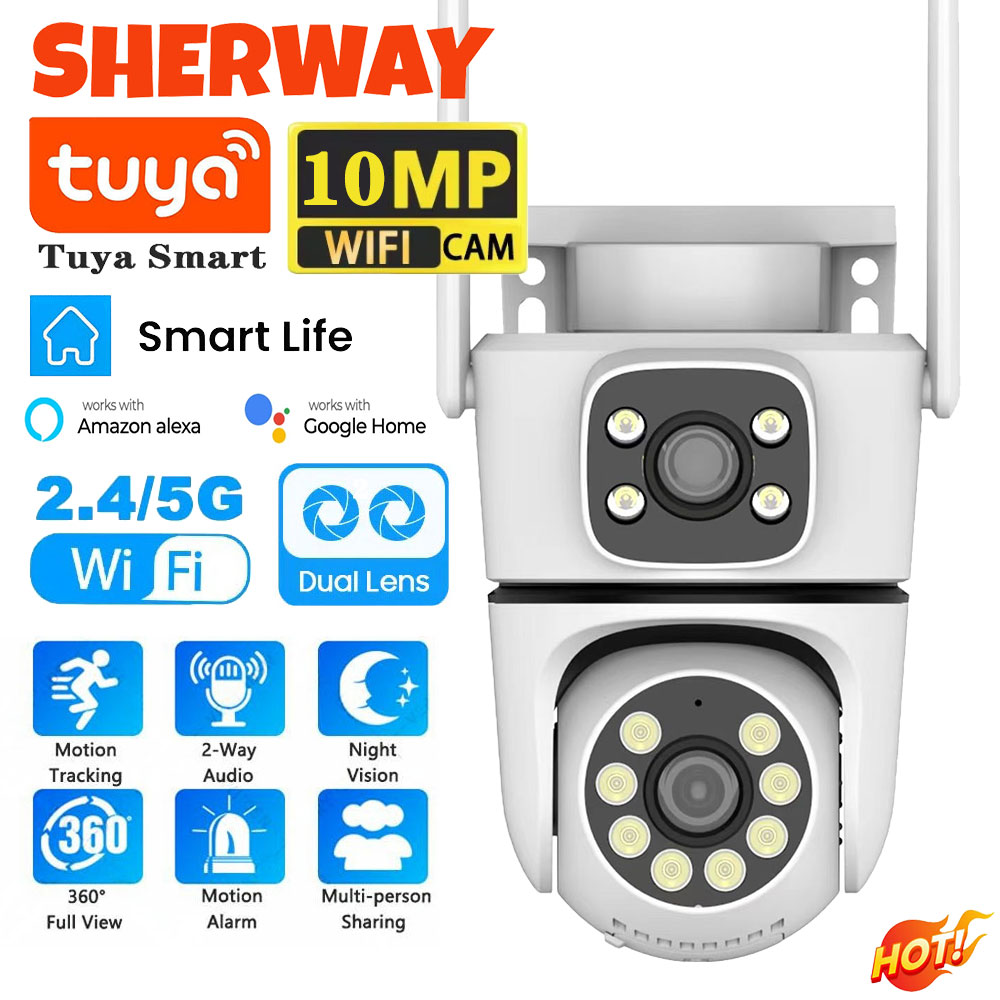 Smart Home Battery Camera Ezviz - 10MP Tuya 5G Wifi PTZカメラ 4Kデュアルレンズ
