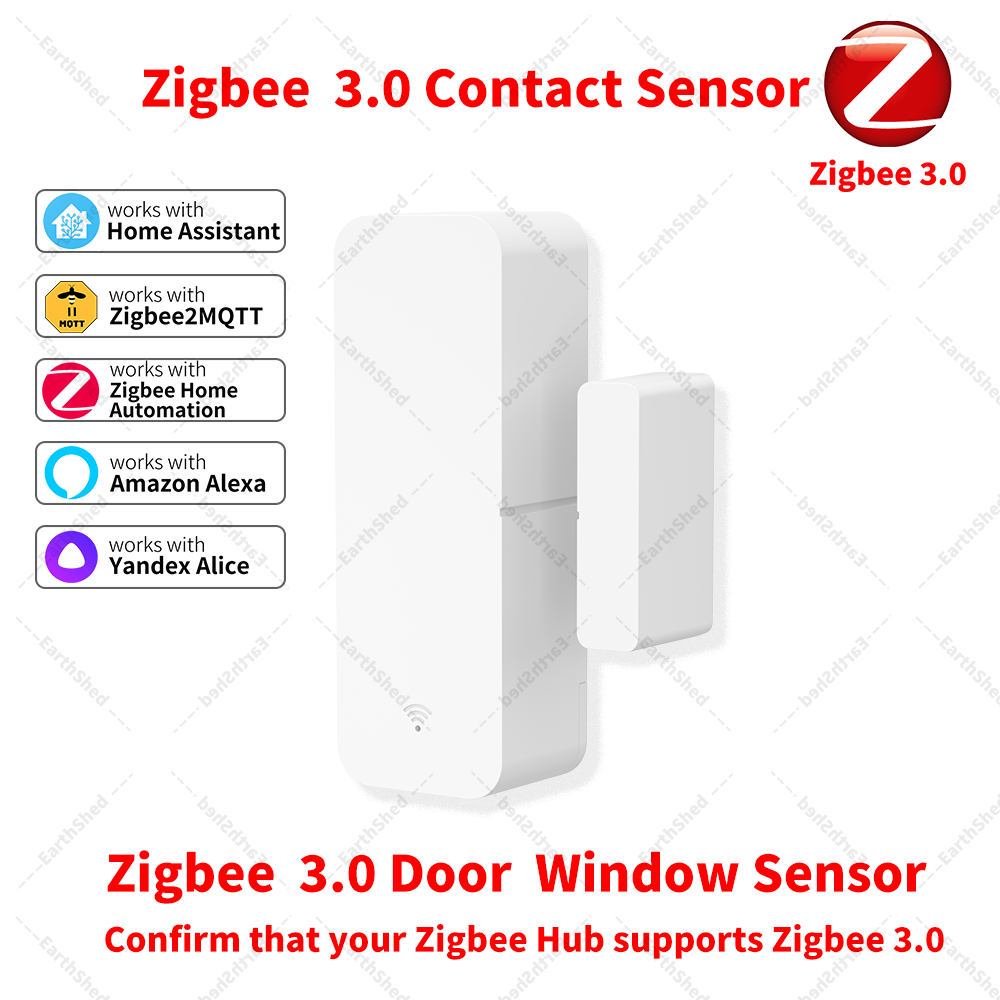 Smart Home Yandex - Zigbee 3.0 ドアセンサー、窓センサー、接触センサー（Zigbeeハブが必要）、Home Assistant、Yandex、Alexa、ZHA、Zigbee2MQTTと連携可能