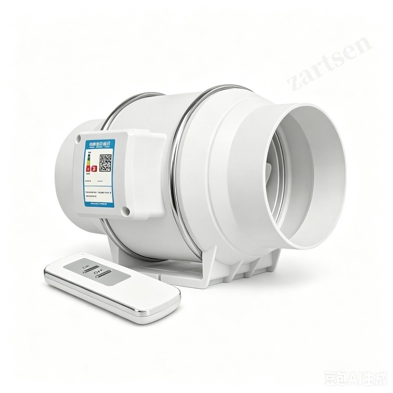 Smart Bathroom Fan - 排気ファン家庭用サイレントインラインパイプダクトファン浴室220V換気扇キッチントイレ壁空気清浄