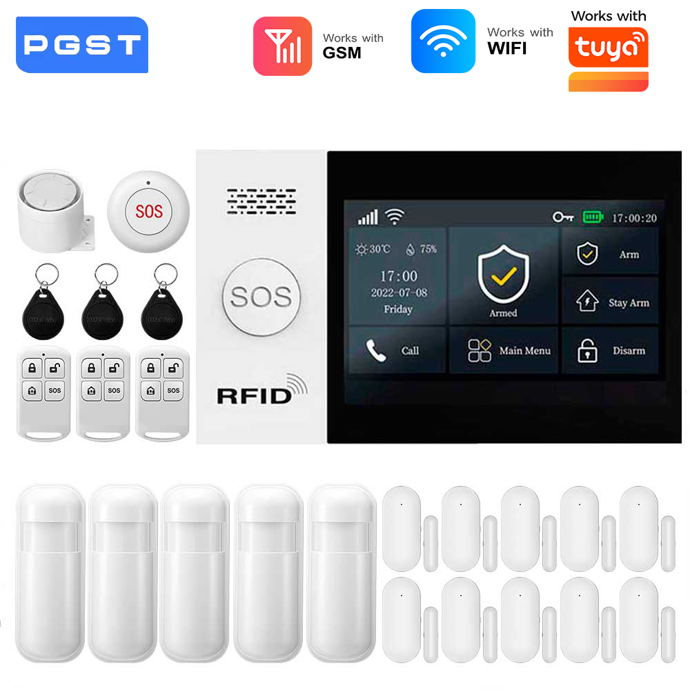 2.4G WIFIスマートGSMアラームシステム、TUYAス - Smart Home Package のレビューと価格