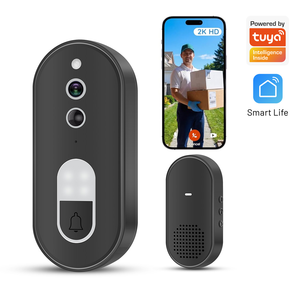 Tuya 1080P HD ワイヤレス WiFi ビデオドア - Smart Home Video Doorbell Enhanced Security With Smart Doorbell のレビューと価格