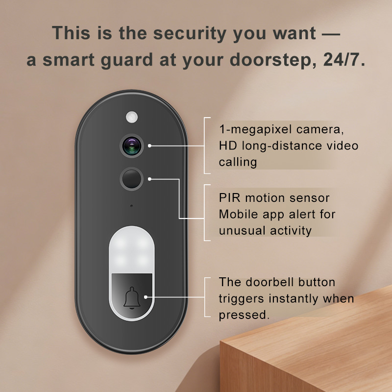Tuya 1080P HD ワイヤレス WiFi ビデオドア - Smart Home Video Doorbell Enhanced Security With Smart Doorbell のレビューと価格