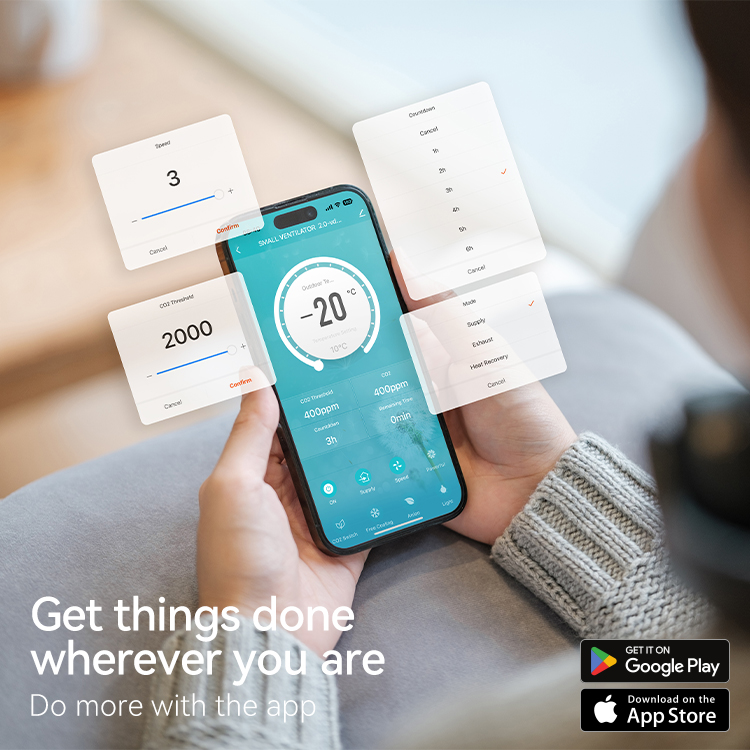 現代的な家庭用ダクトレス換気システム 壁掛け式 エネルギー回 - Smart Home Ventilation System のレビューと価格