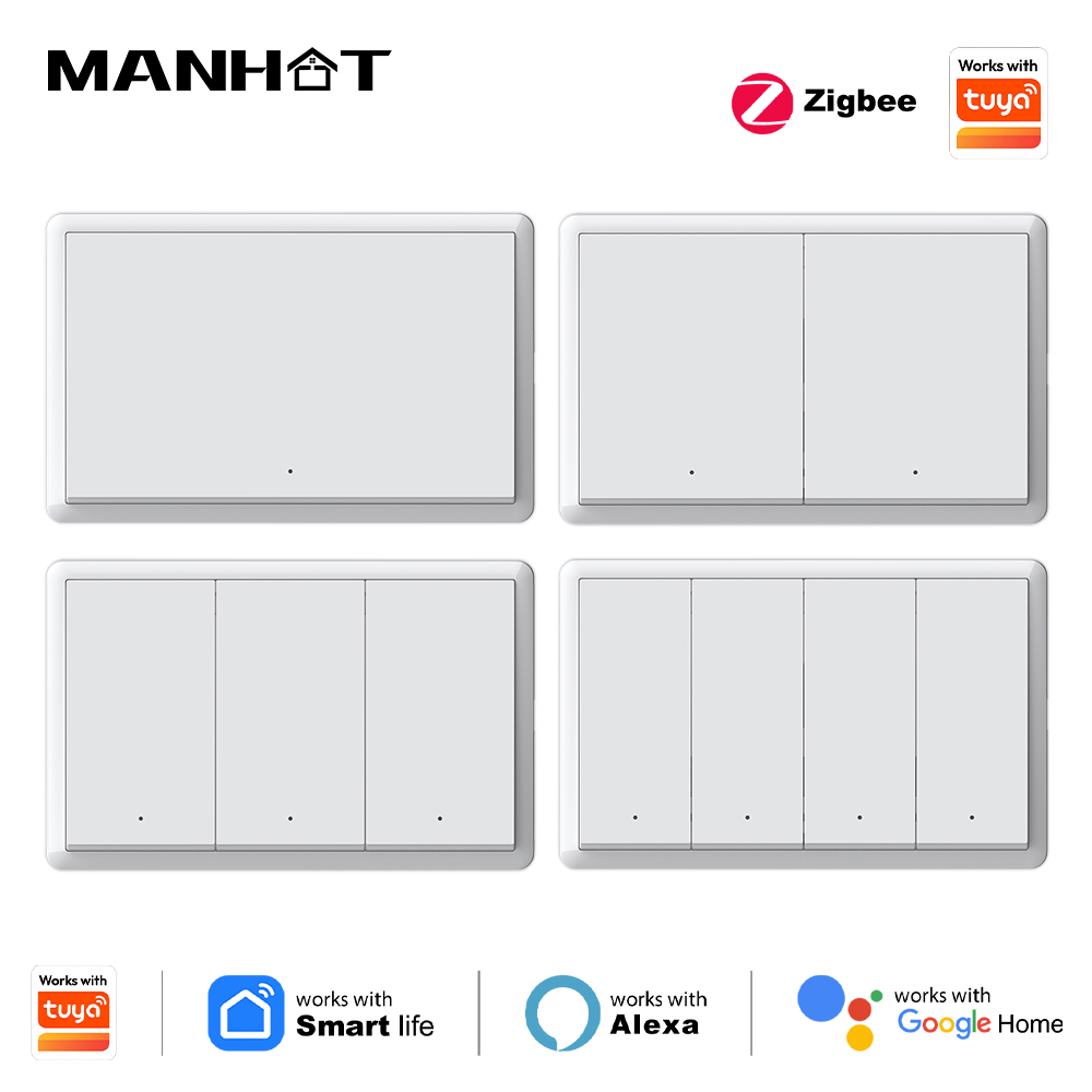 マンホットスマートzigbeeスイッチ、ニュートラル配線不要 - Tuya Smart Switch のレビューと価格