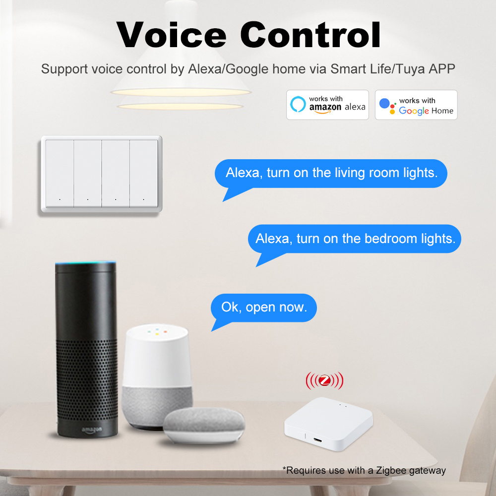 マンホットスマートzigbeeスイッチ、ニュートラル配線不要 - Tuya Smart Switch のレビューと価格