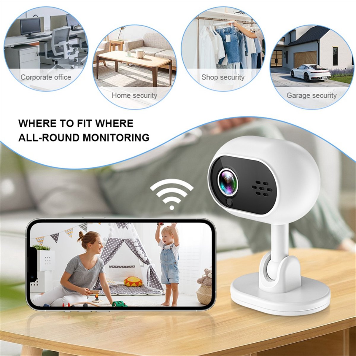 A4 1080P スマートミニ Wifi IP カメラ屋内ワ - Smart Home Cctv Camera のレビューと価格