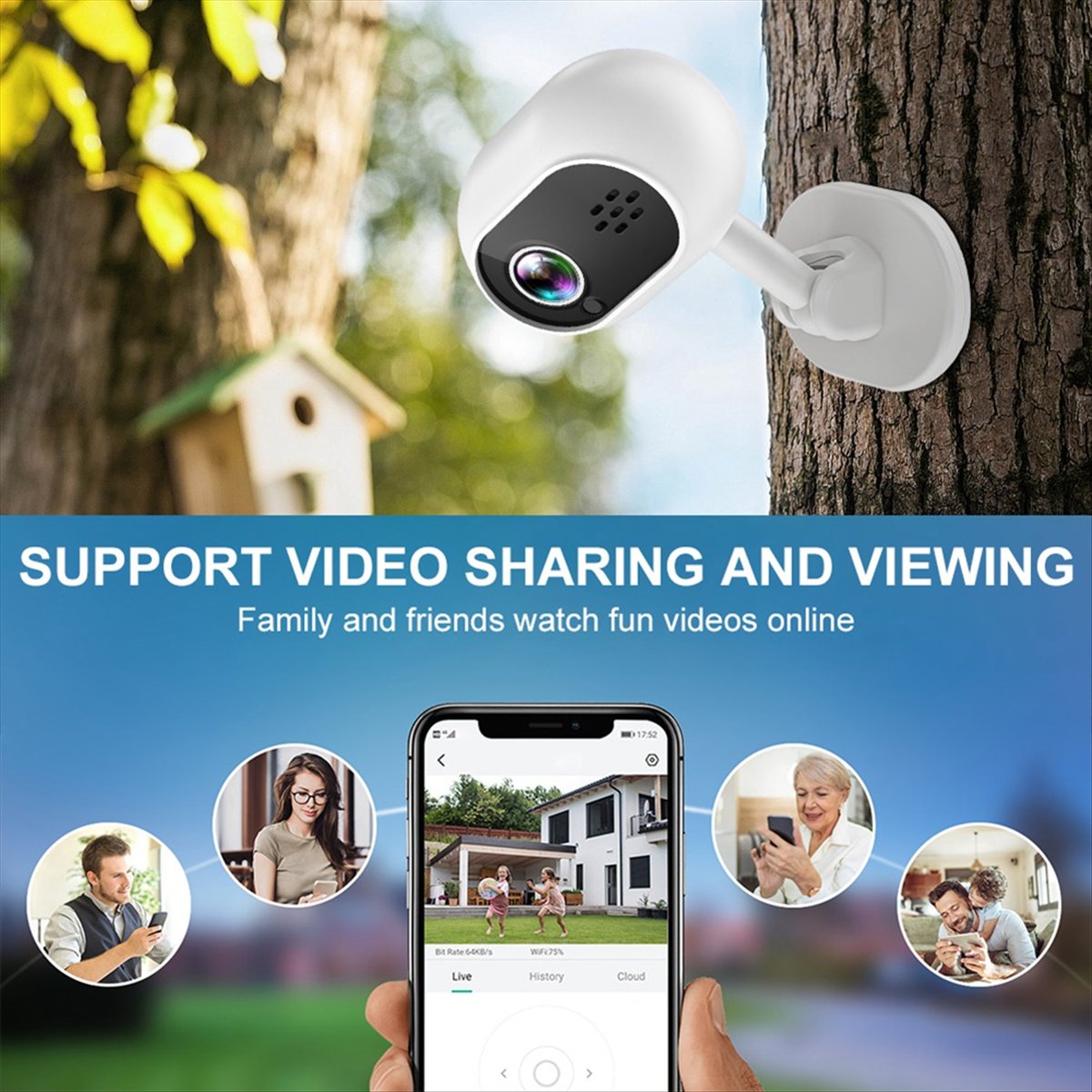 A4 1080P スマートミニ Wifi IP カメラ屋内ワ - Smart Home Cctv Camera のレビューと価格