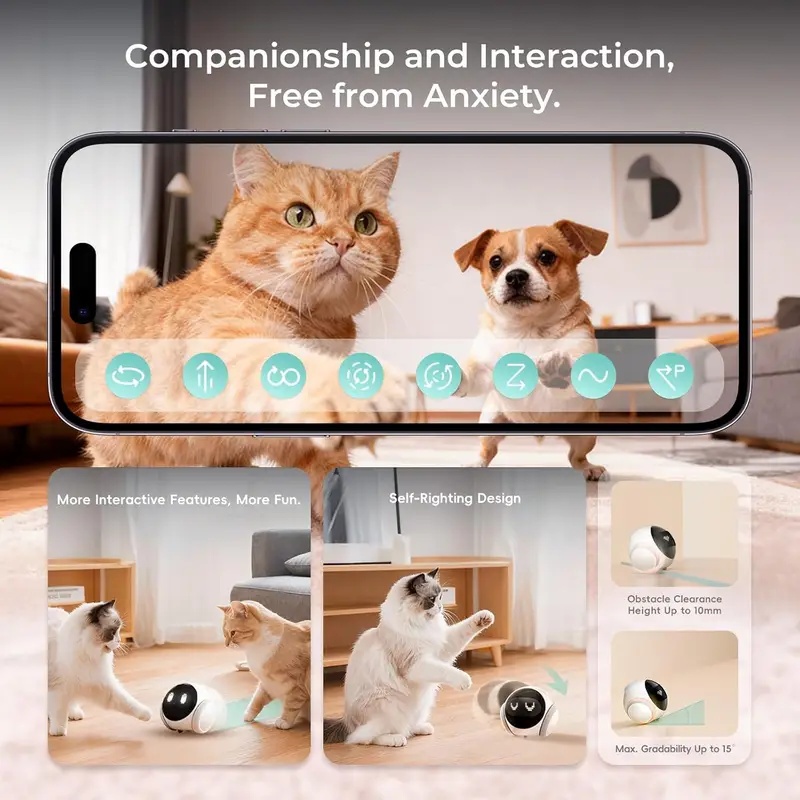 自動充電ドック付き可動式室内ペットロボットカメラ、スマートア - Smart Home Camera のレビューと価格