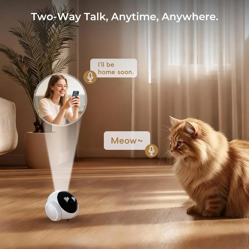 自動充電ドック付き可動式室内ペットロボットカメラ、スマートア - Smart Home Camera のレビューと価格