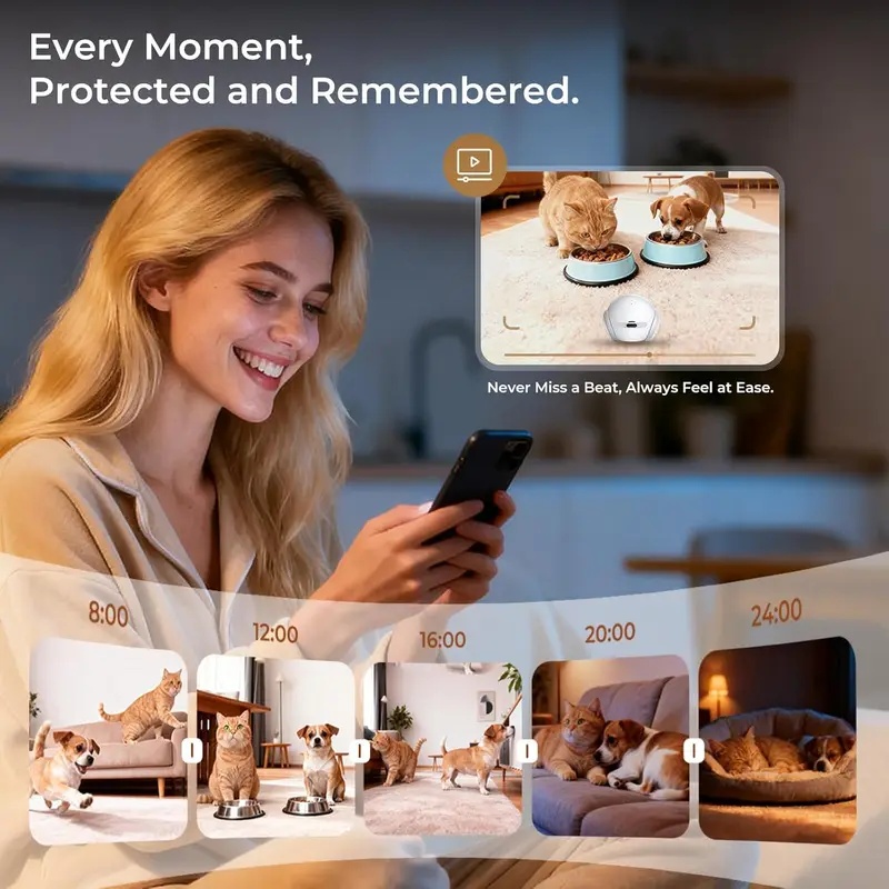 自動充電ドック付き可動式室内ペットロボットカメラ、スマートア - Smart Home Camera のレビューと価格