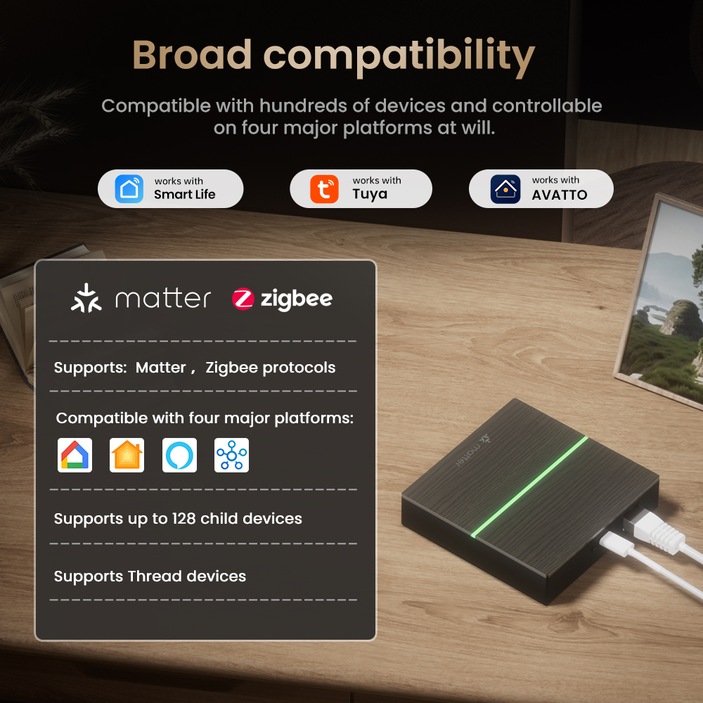 AVATTO Matterスマート有線ゲートウェイハブ Zi - Smart Home Control Panel のレビューと価格