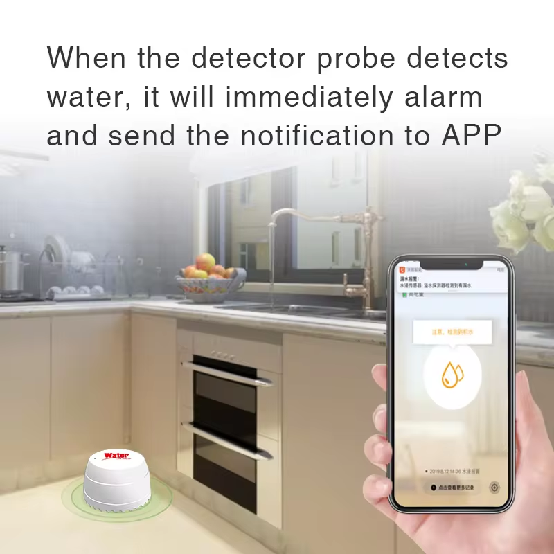 Tuya WiFi 漏水検知器 洪水センサー スマートライフ - Smart Home Ikea のレビューと価格