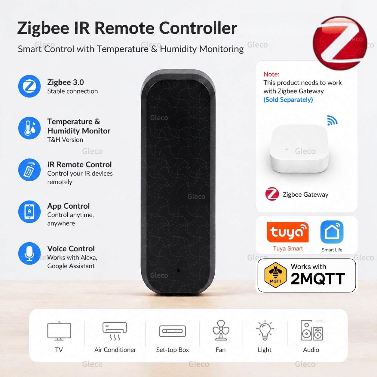 Zigbee スマート IR リモコン赤外線ユニバーサルスマ - Smart Ir Remote Controller のレビューと価格