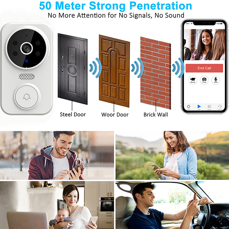 WiFi スマートビデオドアベルカメラナイトビジョンスマート - Smart Home Video Doorbell Enhanced Security With Smart Doorbell のレビューと価格