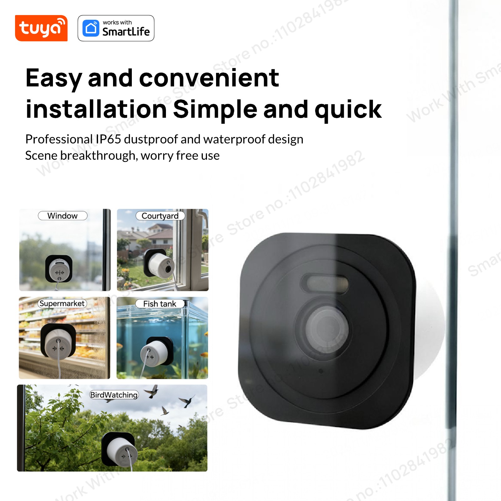 3MP 2K Tuya ウィンドウカメラ、2.4GHz &  - Smart Home Cctv Camera のレビューと価格