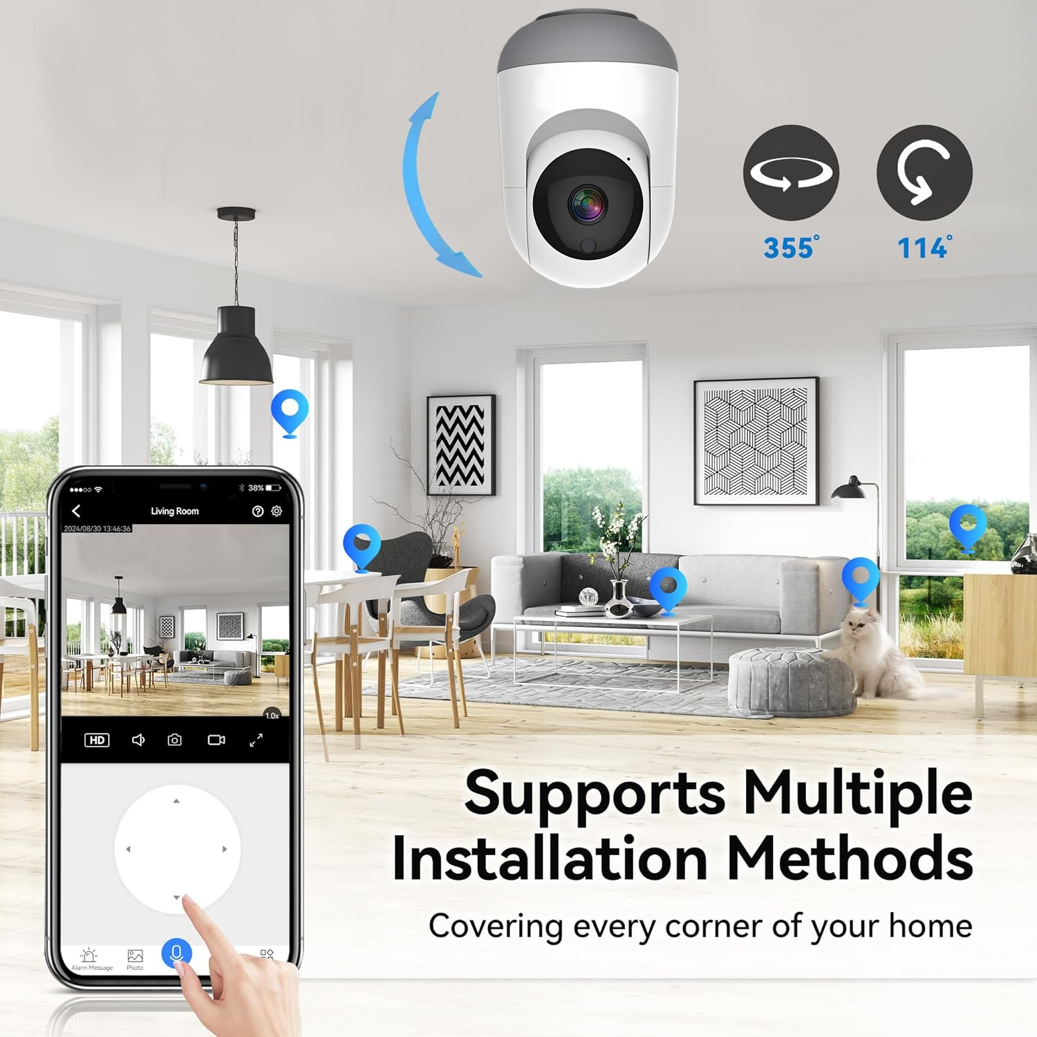 4MP Tuya WiFiカメラ、2.4/5G デュアルバン - Smart Home Battery Camera Ezviz のレビューと価格