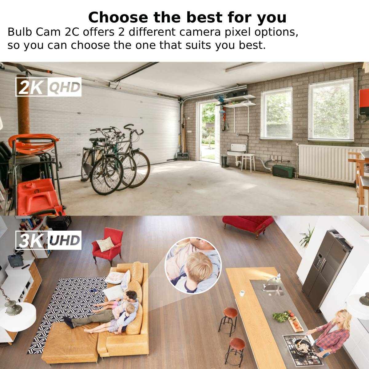IMOU バルブカム 2C 3MP/5MP 2K/3K E2 - Smart Home Cctv Camera のレビューと価格