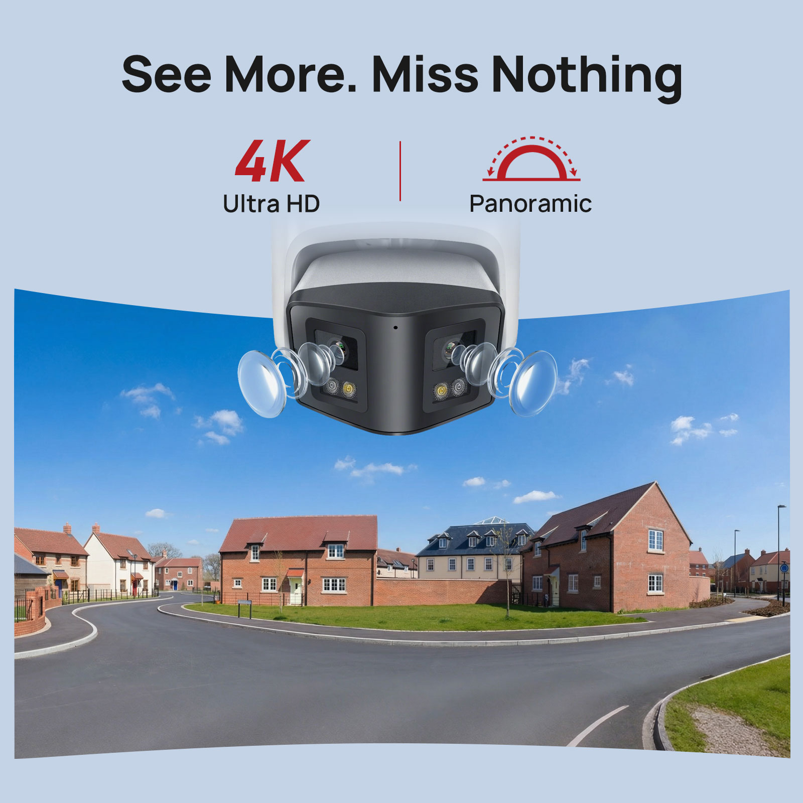 Vikylin 8MP パノラマスマートデュアルライトIPカ - Smart Home Cctv Camera のレビューと価格