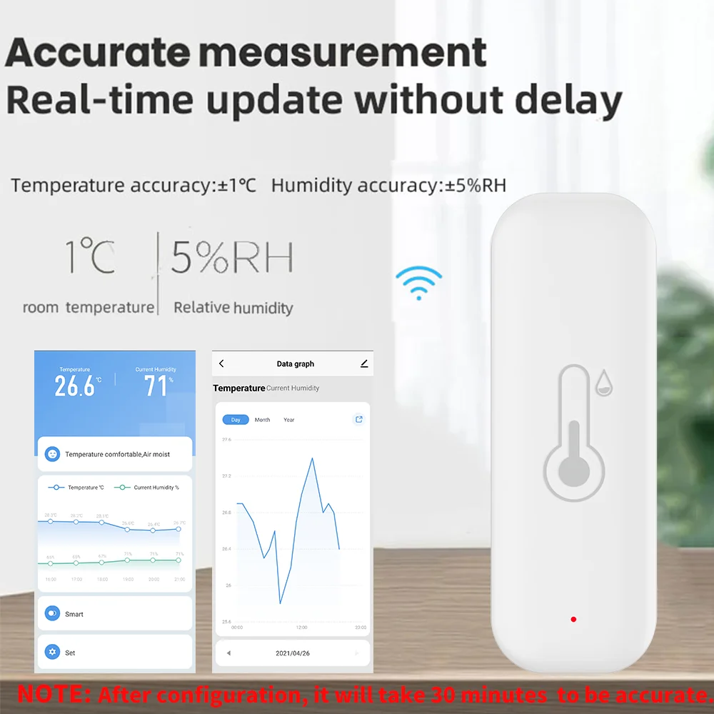 1~4 個 Tuya WiFi 温度湿度センサー APP ス - Smart Home Yandex のレビューと価格