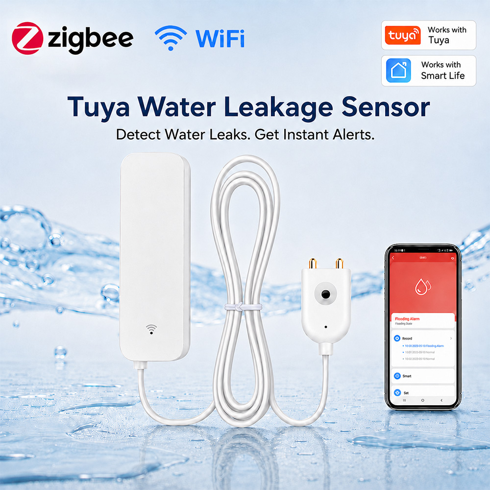 ZigBee WiFi 水漏れセンサー 洪水漏水警報器 Tu - Smart Ir Remote Controller のレビューと価格
