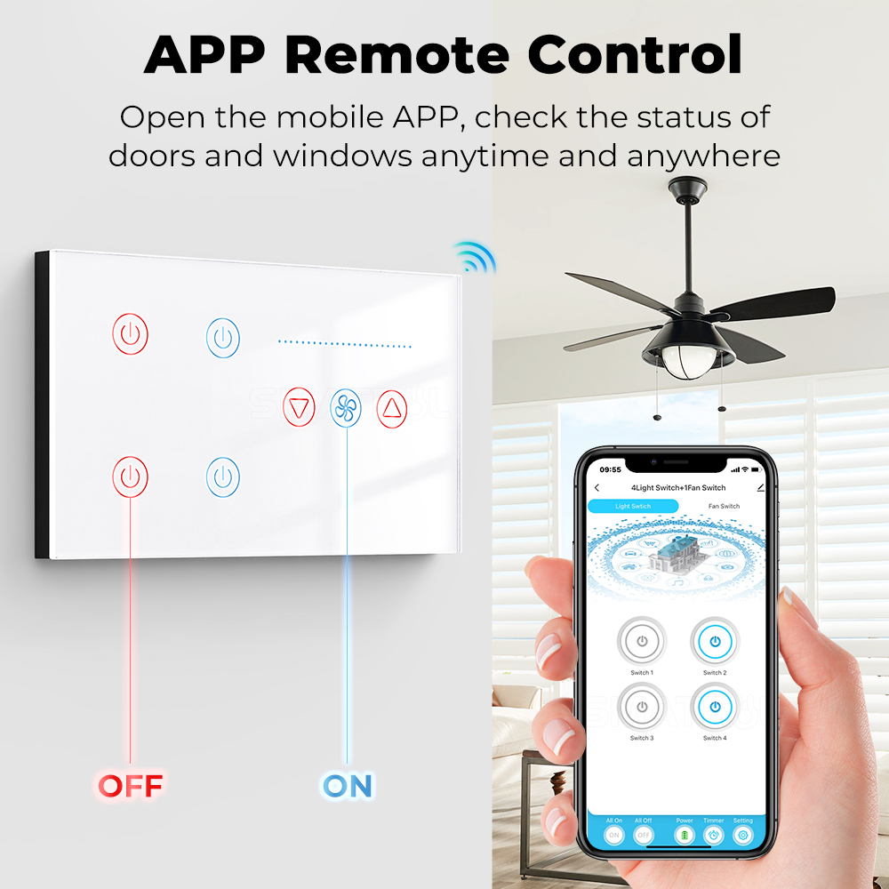 Zigbee WIFI スマート壁スイッチ天井ファン速度制御 - Smart Home Ventilation System のレビューと価格