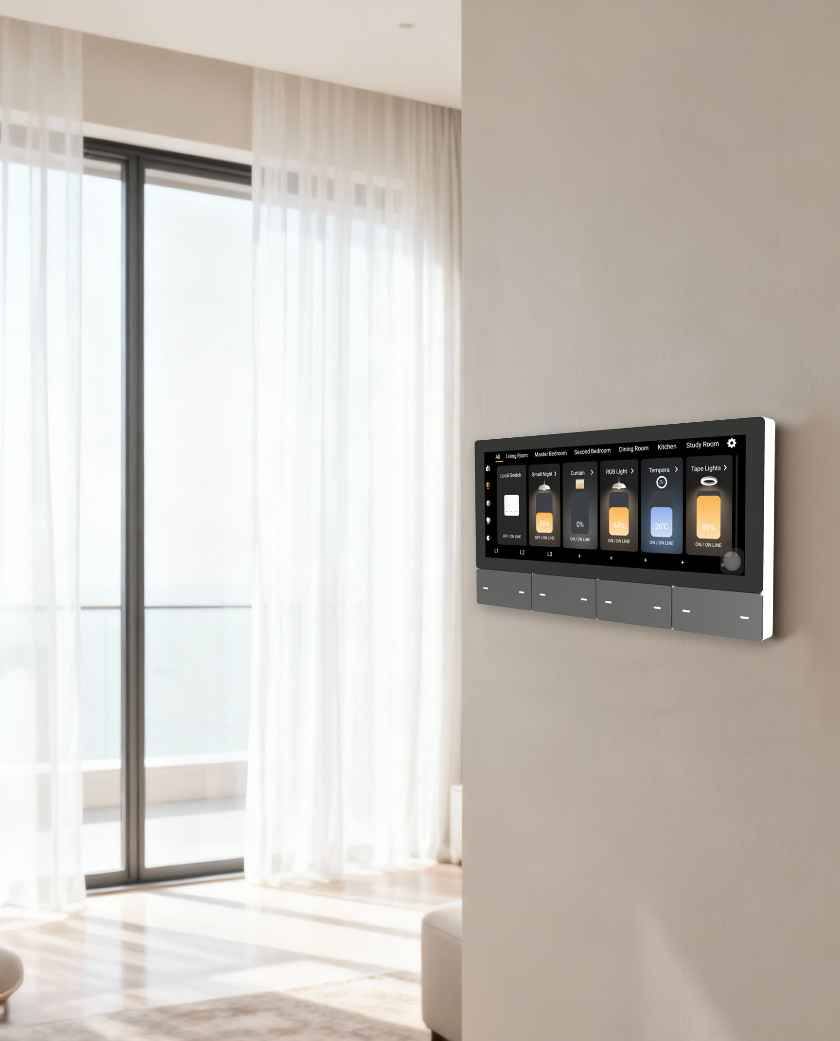 F5 Tuya UKタッチスクリーン音楽プレーヤーホストスマ - Smart Home Control Panel のレビューと価格