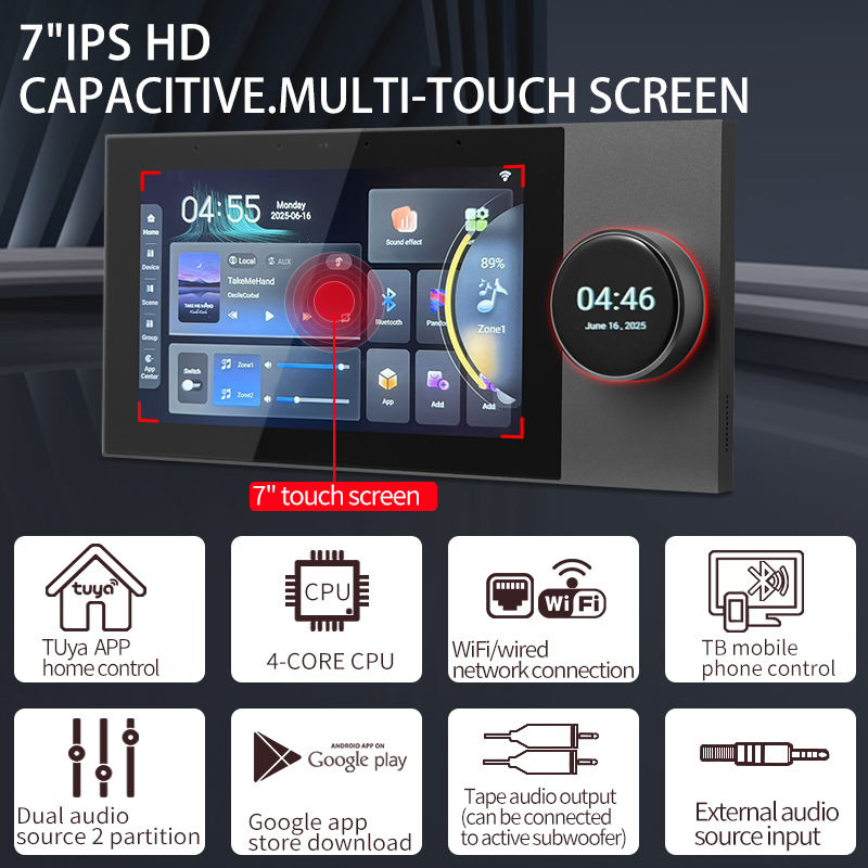 2026年新製品 7インチスマートホーム背景音楽タッチスクリ - Smart Home Control Panel のレビューと価格