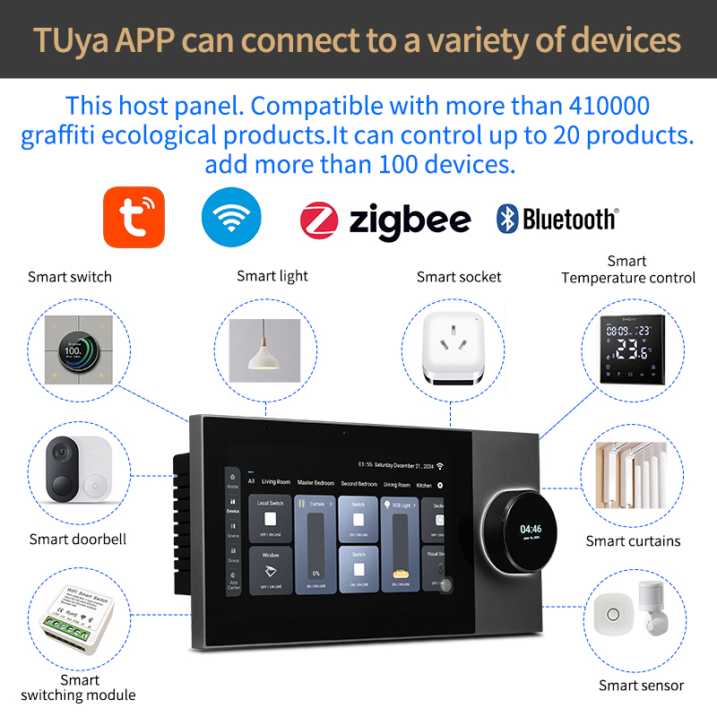 2026年新製品 7インチスマートホーム背景音楽タッチスクリ - Smart Home Control Panel のレビューと価格