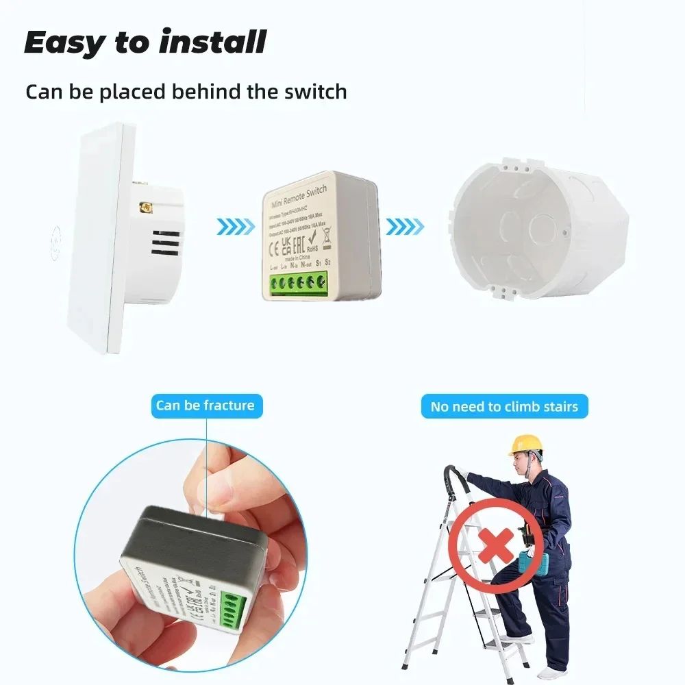 ワイヤレススマートスイッチライト 433Mhz RF 86  - Smart Home Control Panel のレビューと価格