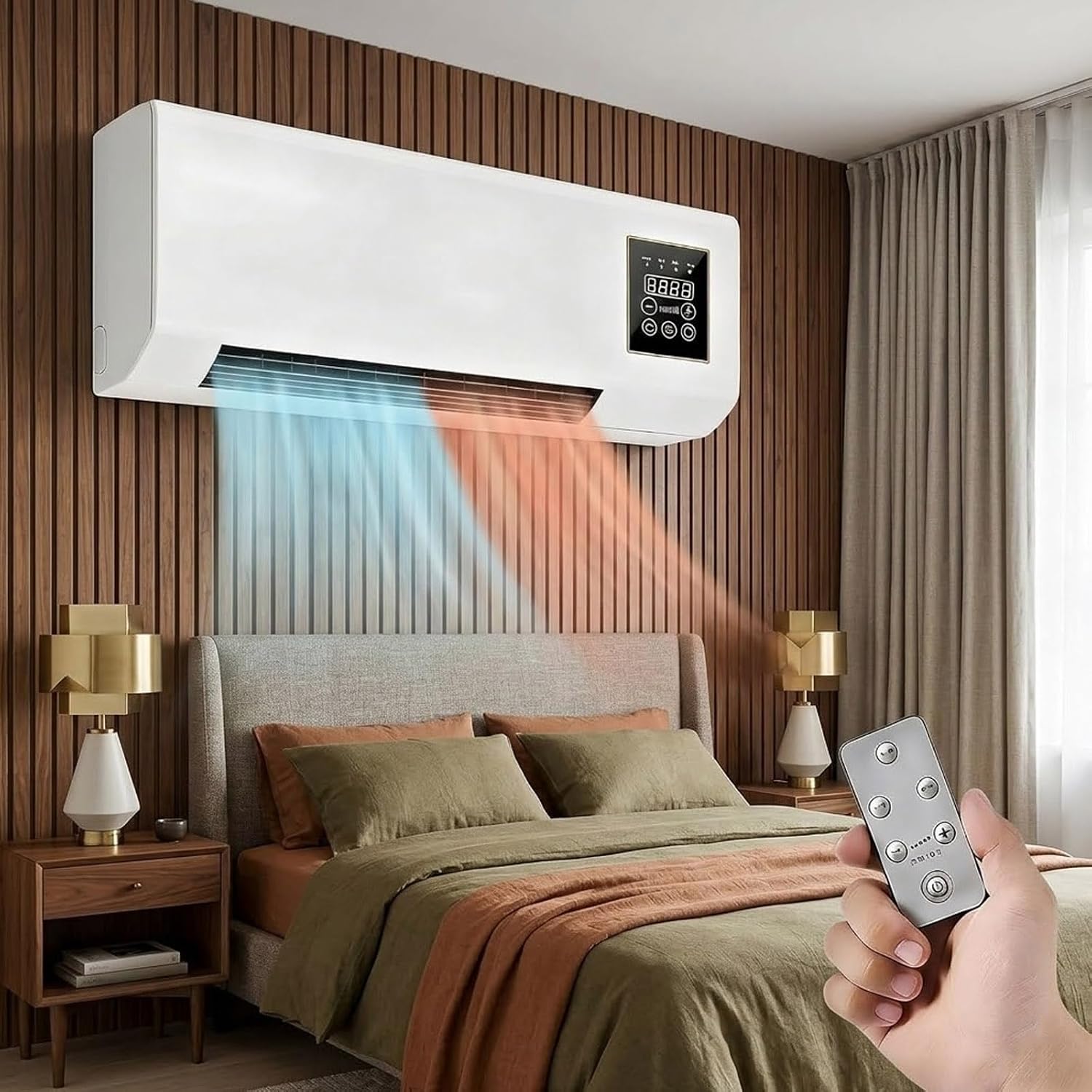 壁掛け式エアコンファン、2-in-1暖房・冷却コンボ、180 - Smart Bathroom Fan のレビューと価格