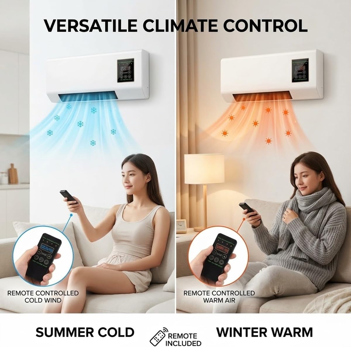 壁掛け式エアコンファン、2-in-1暖房・冷却コンボ、180 - Smart Bathroom Fan のレビューと価格