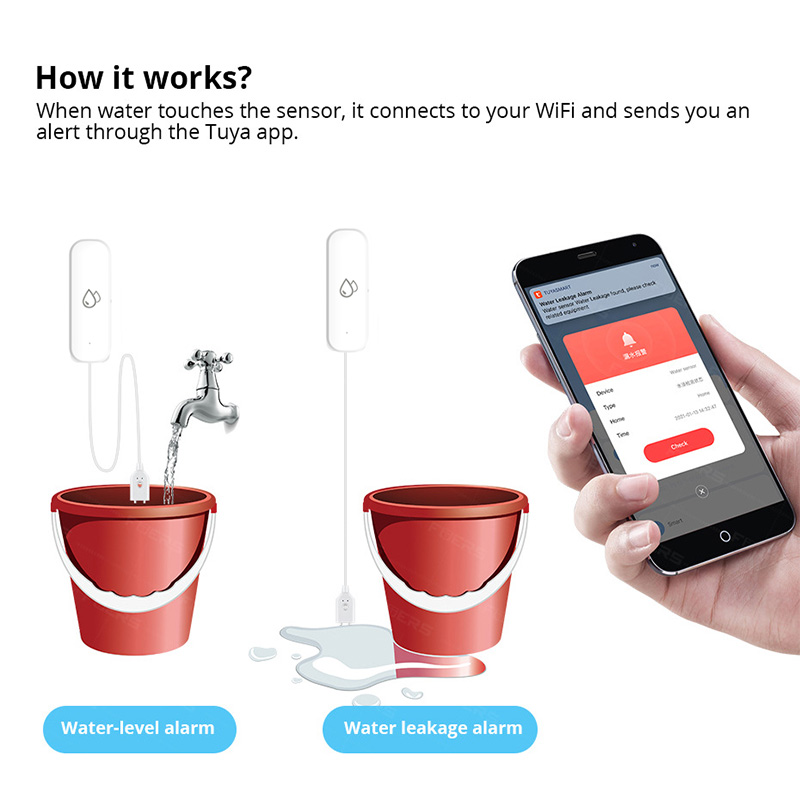 Tuya WiFi 水漏れ警報センサー スマートホーム 水漏 - Smart Home News のレビューと価格