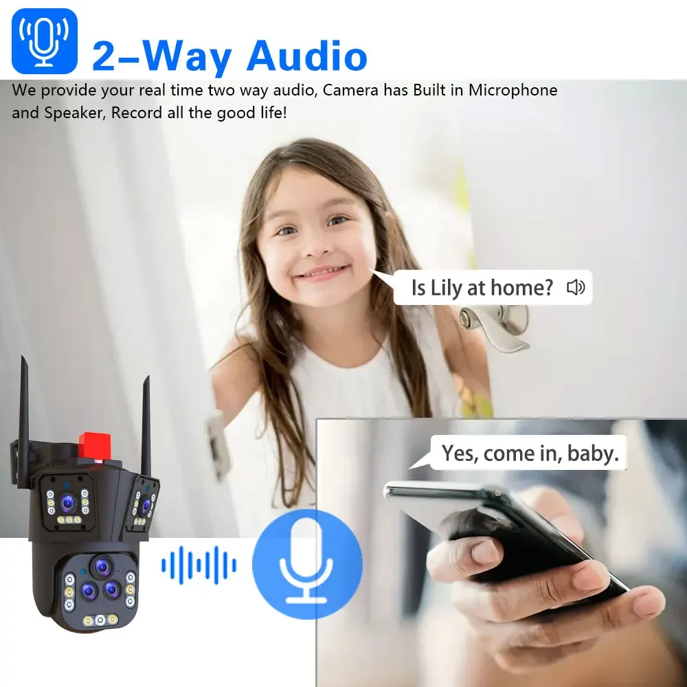 監視カメラ,wifi,5レンズ,20mp,20倍ズーム,自動 - Smart Home Cctv Camera のレビューと価格