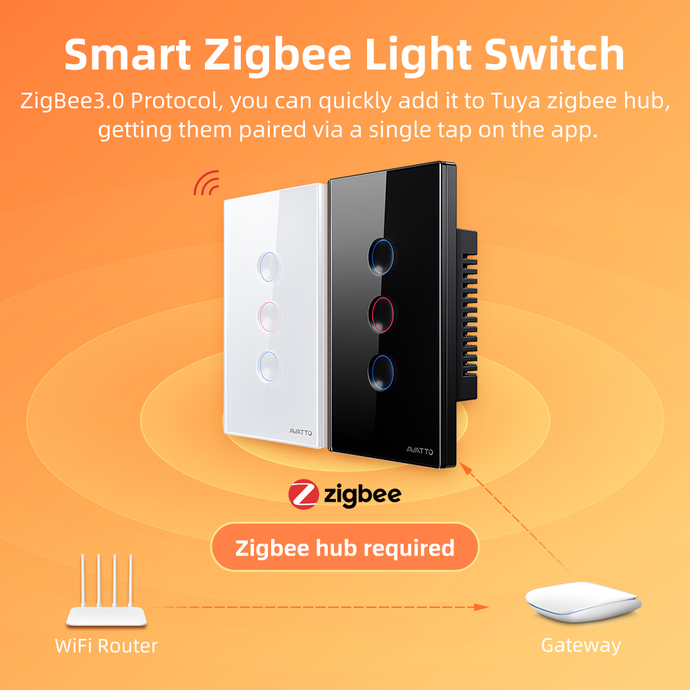AVATTO 1/2/3/4 ギャング ZigBee スマー - Tuya Smart Switch のレビューと価格