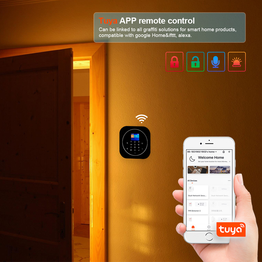 KERUI G12 ワイヤレス Tuya ホーム警報システム - Smart Home Package のレビューと価格
