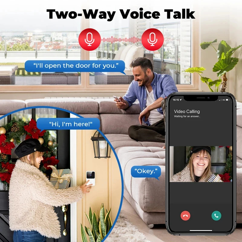 スマートホーム WiFi ビデオドアベル ワイヤレス電話 双 - Smart Home Video Doorbell Enhanced Security With Smart Doorbell のレビューと価格