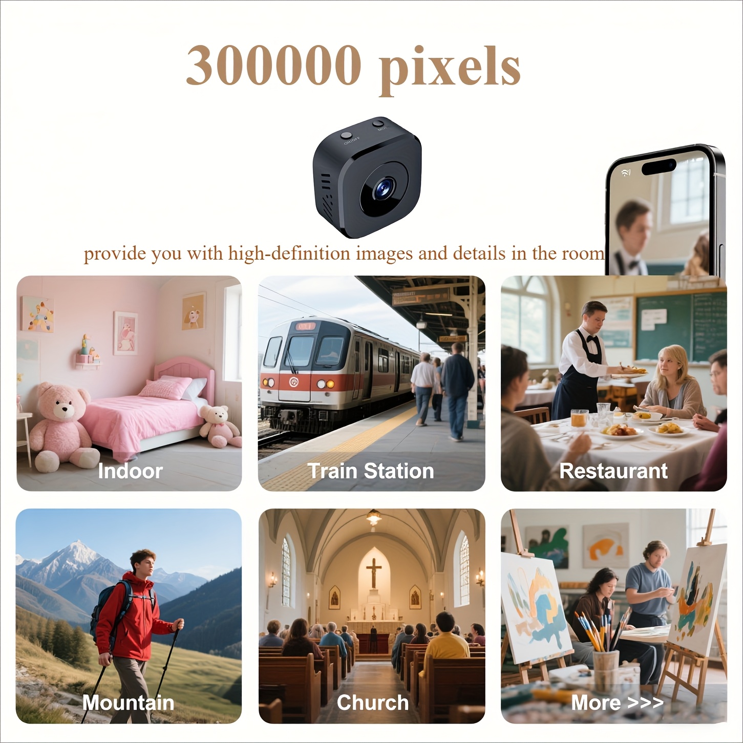 1080P HD ミニ WiFi カメラ屋内安全セキュリティ - Smart Home Camera のレビューと価格